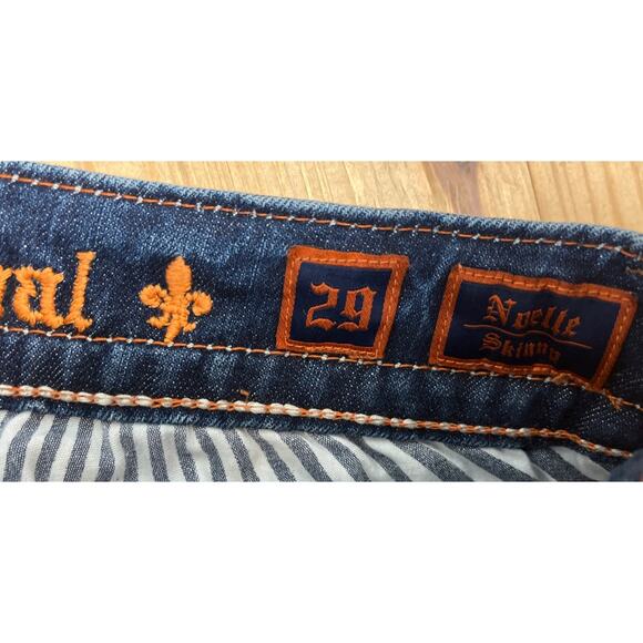 Rock Revival Womens Jeans Size 29 Studded Noelle Low Rise Skinny Distressed - Picture 3 of 7